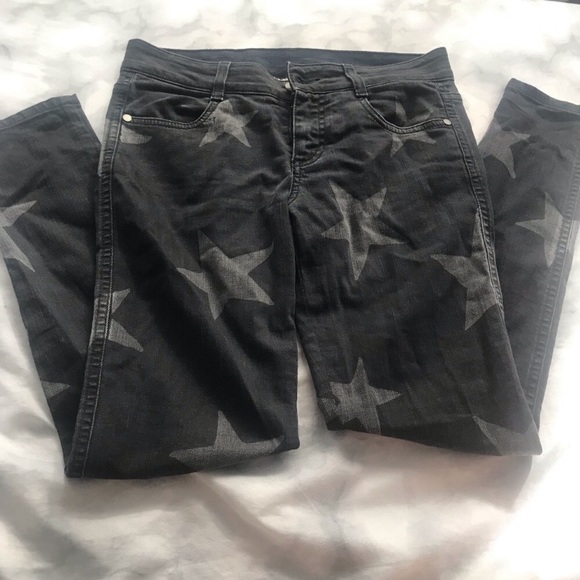 Authentic Stella McCartney Black & Grey Star Jeans Denim - Picture 4 of 7